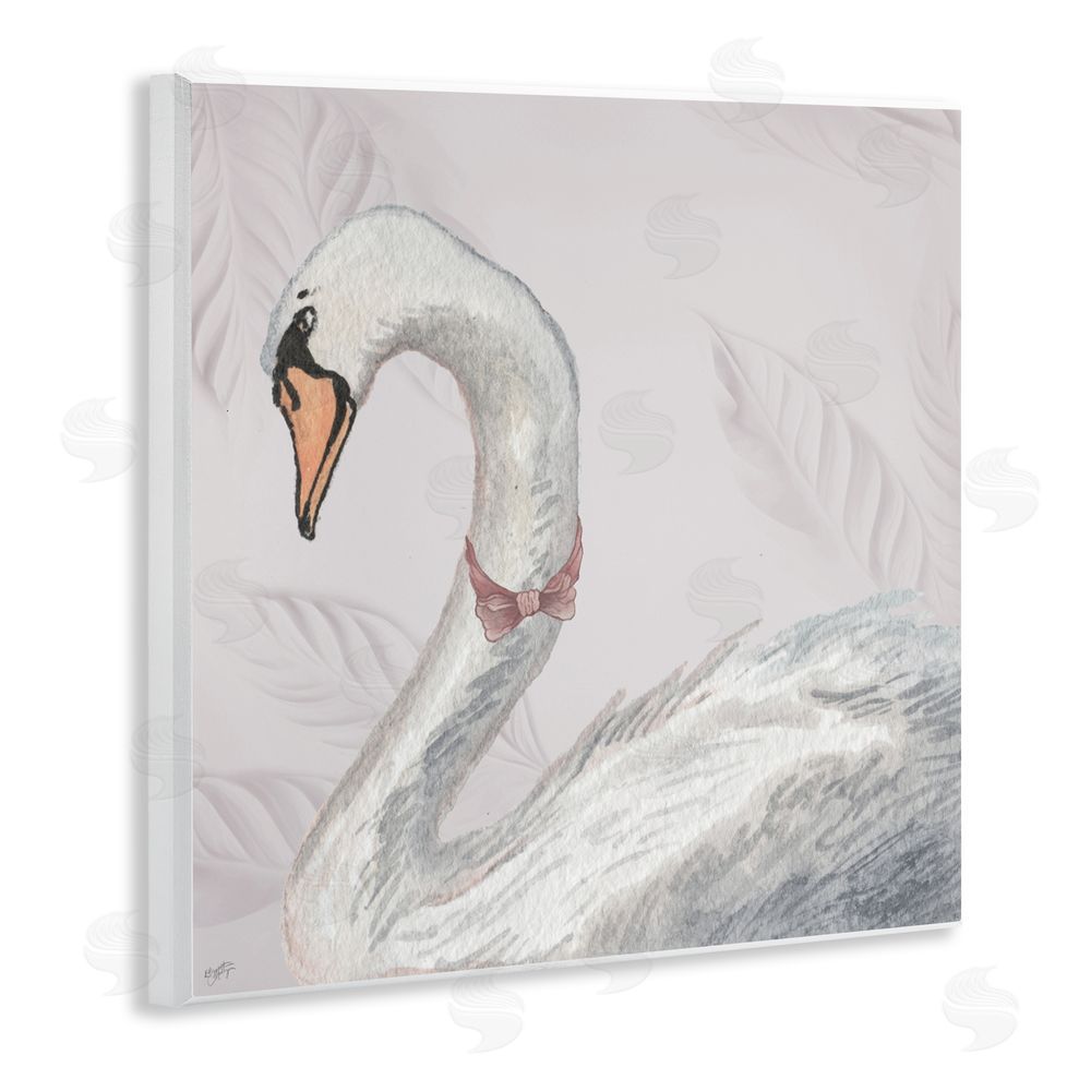 Sundance Graphics Soft Classic Swan & Bow Wall Plaque Printed Art