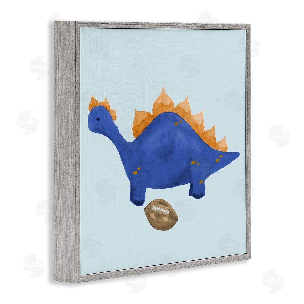 Sundance Graphics Sporty Baby Dino Gray Framed Giclee Wall Art Print