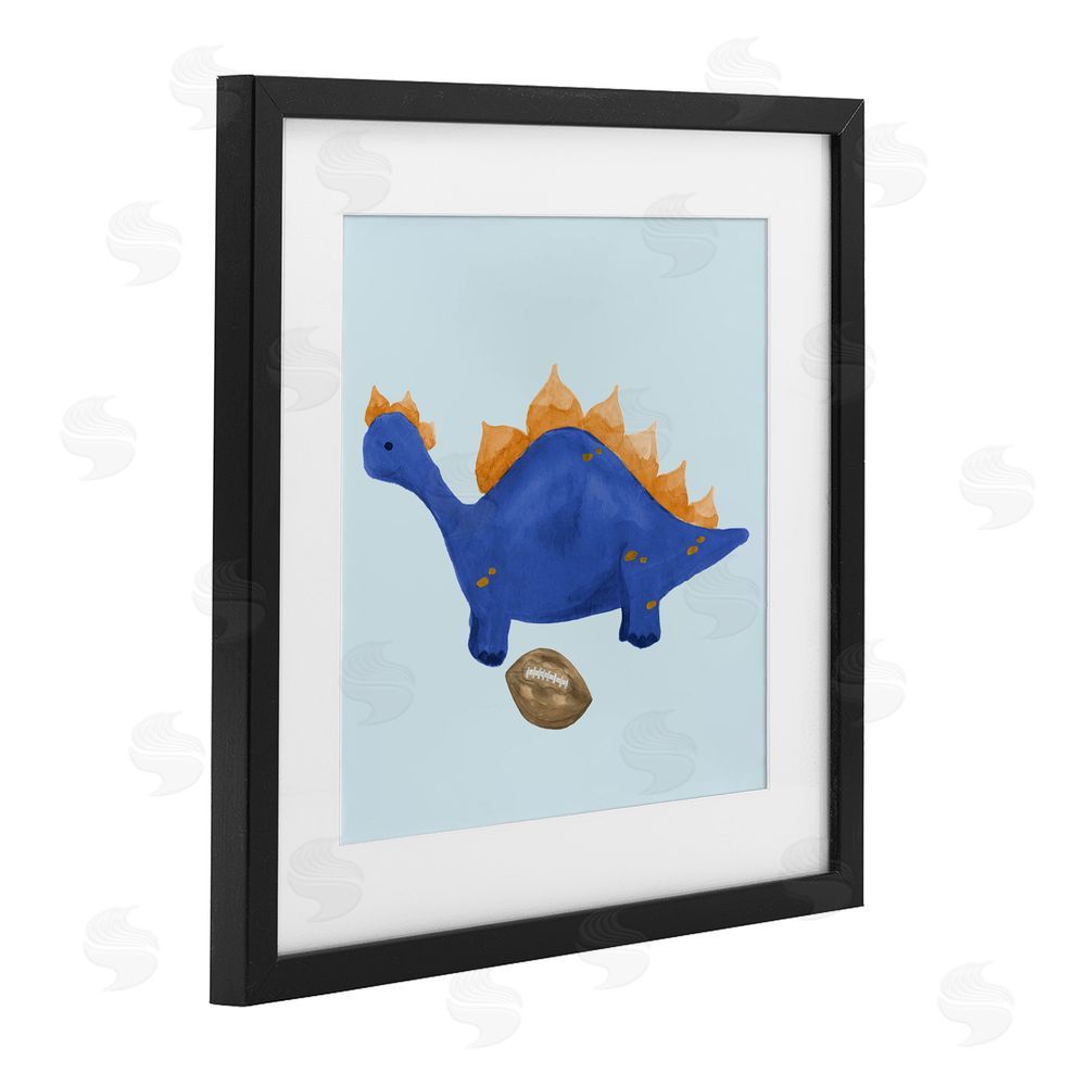 Sundance Graphics Sporty Baby Dino Black Framed Print Under Glass Wall Art