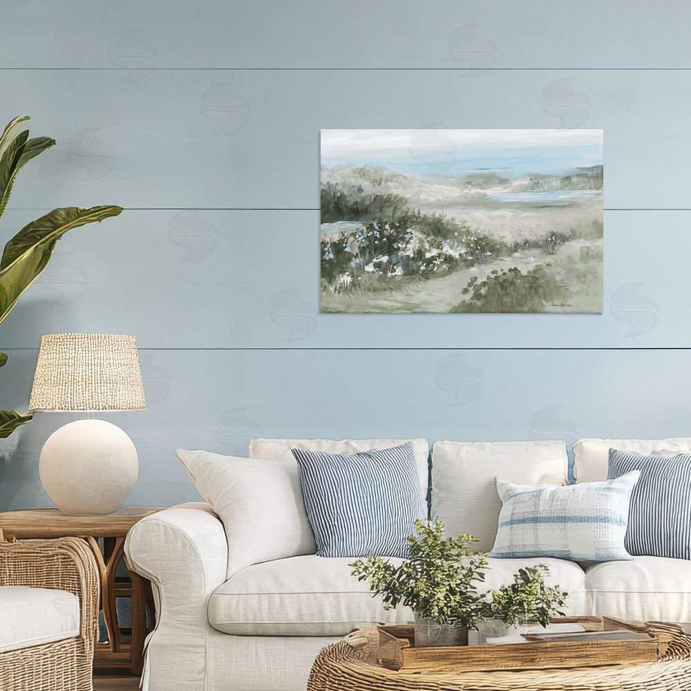 Sundance Graphics Neutral Quiet Composition Landscape Canvas Wall Art Print in Room