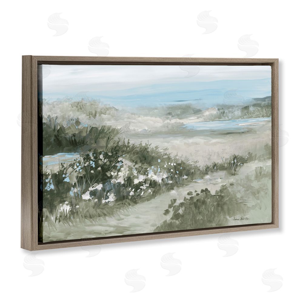 Sundance Graphics Neutral Quiet Composition Landscape Brown Floating Frame Canvas Wall Art Print