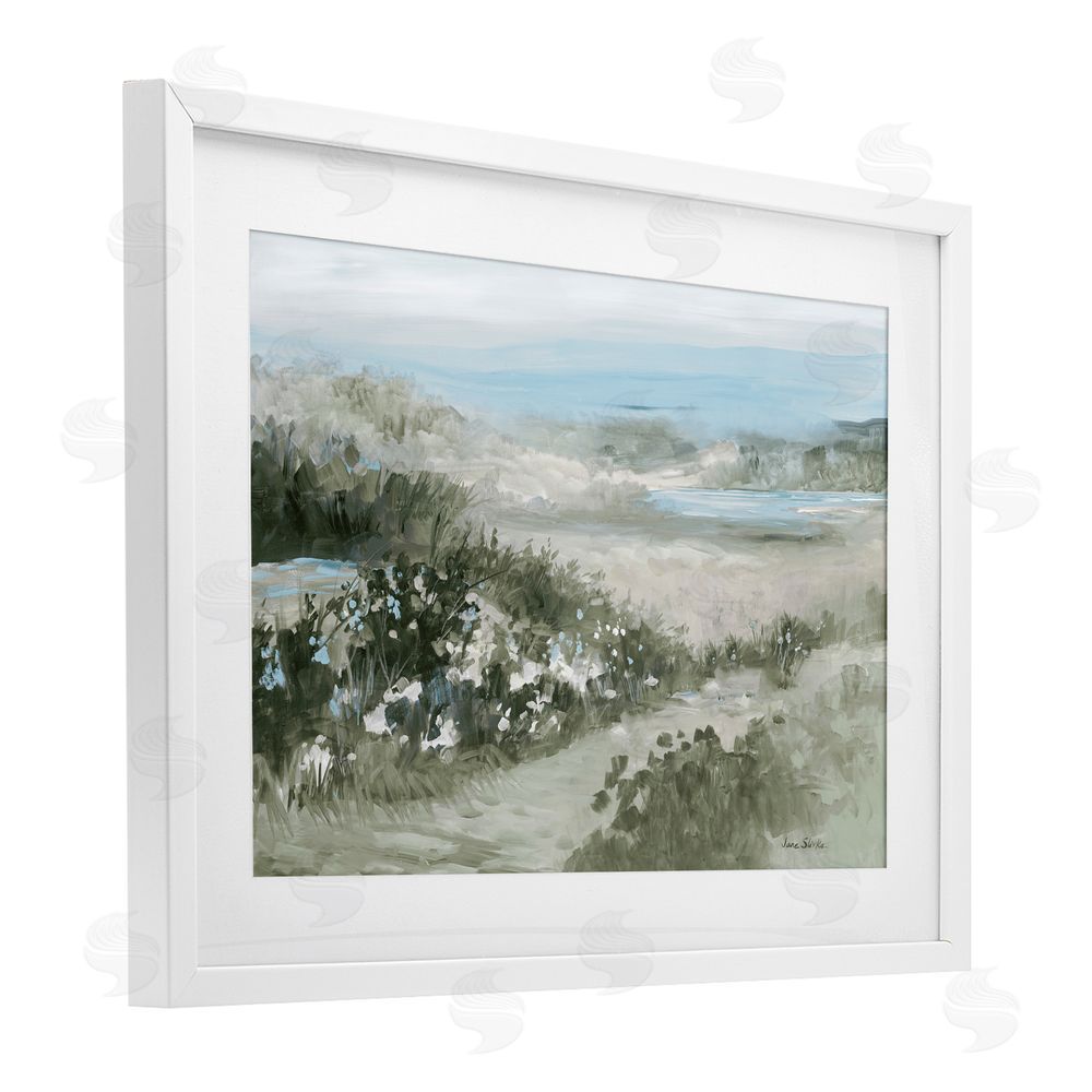 Sundance Graphics Neutral Quiet Composition Landscape White Framed Print Under Glass Wall Art