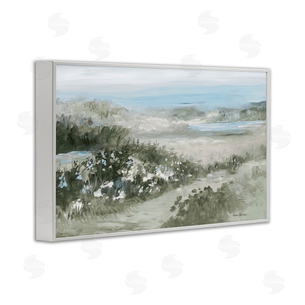 Sundance Graphics Neutral Quiet Composition Landscape White Framed Giclee Wall Art Print