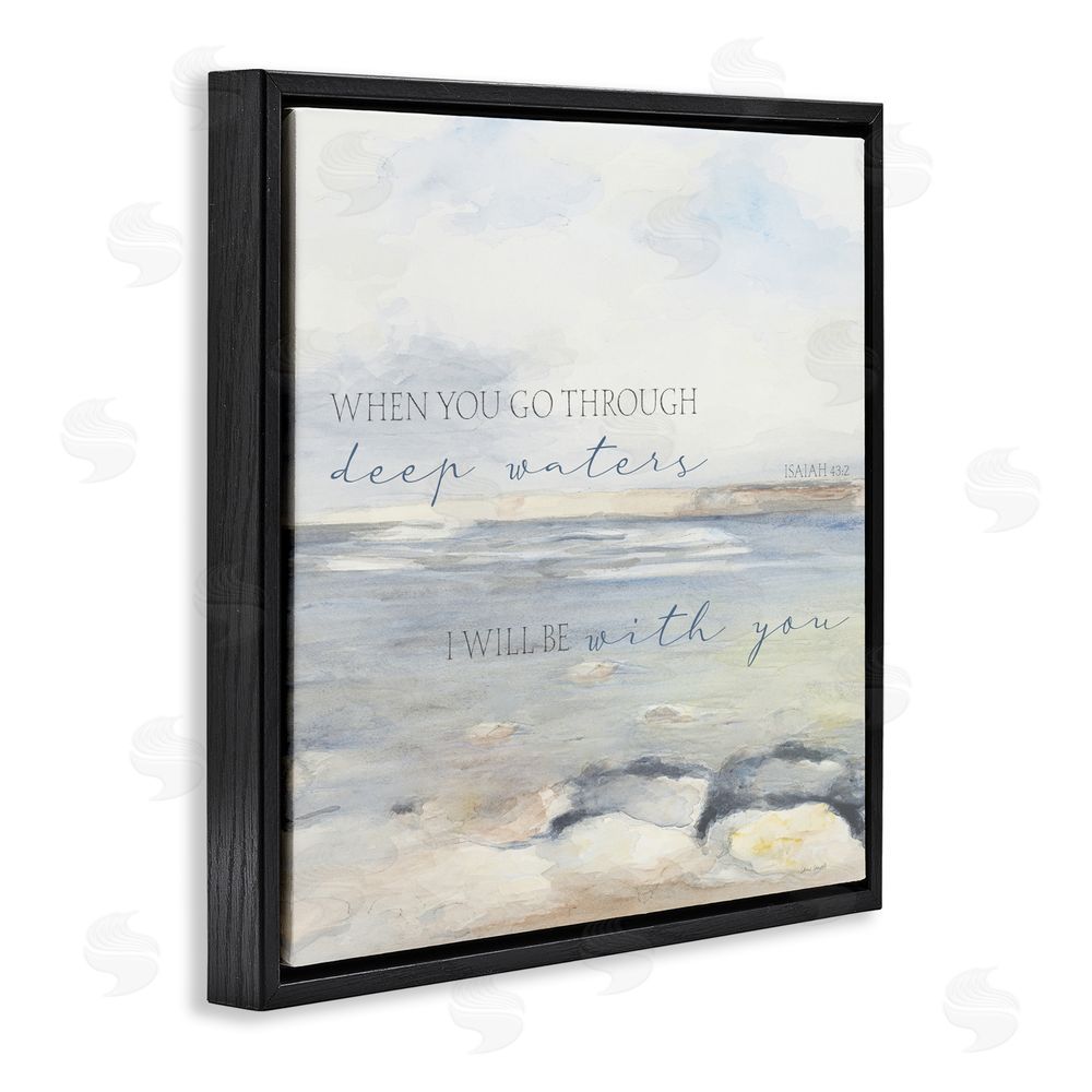 Sundance Graphics Deep Waters with You Black Floating Frame Canvas Wall Art Print