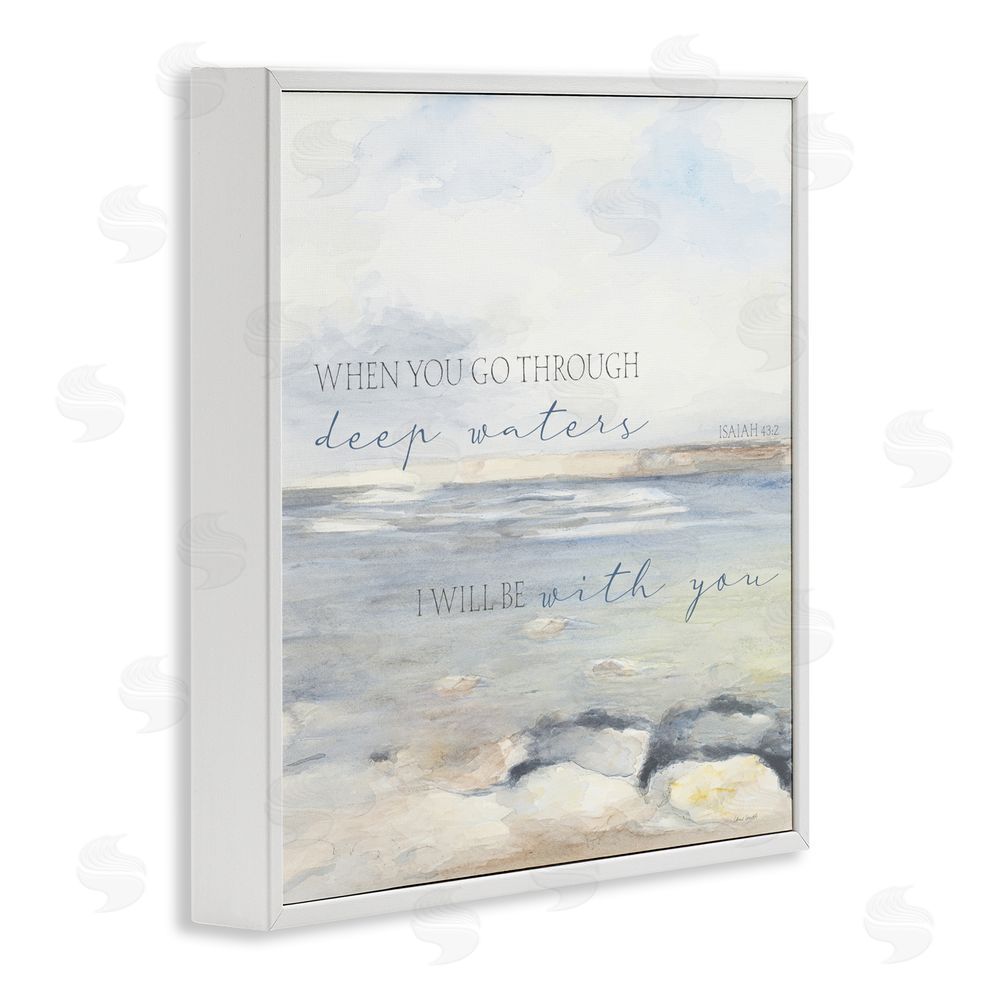 Sundance Graphics Deep Waters with You White Framed Giclee Wall Art Print