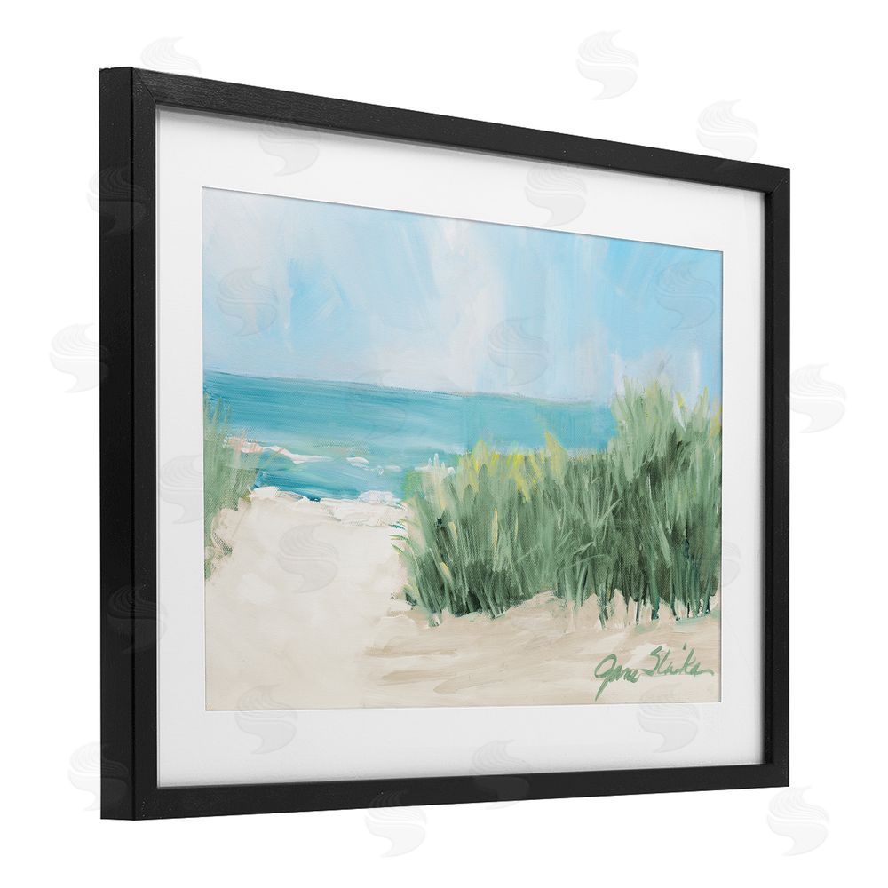 Sundance Graphics Soothing Beach Day Black Framed Print Under Glass Wall Art