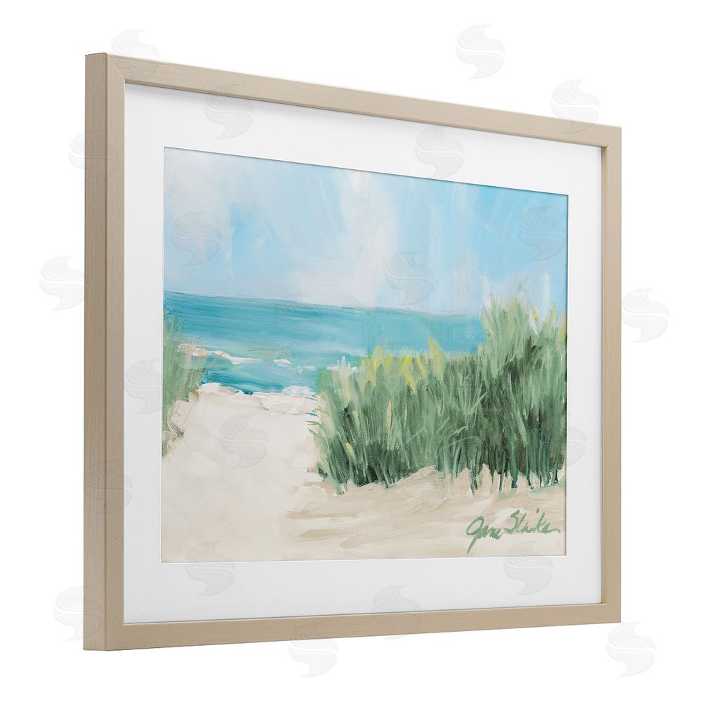 Sundance Graphics Soothing Beach Day Birch Framed Print Under Glass Wall Art