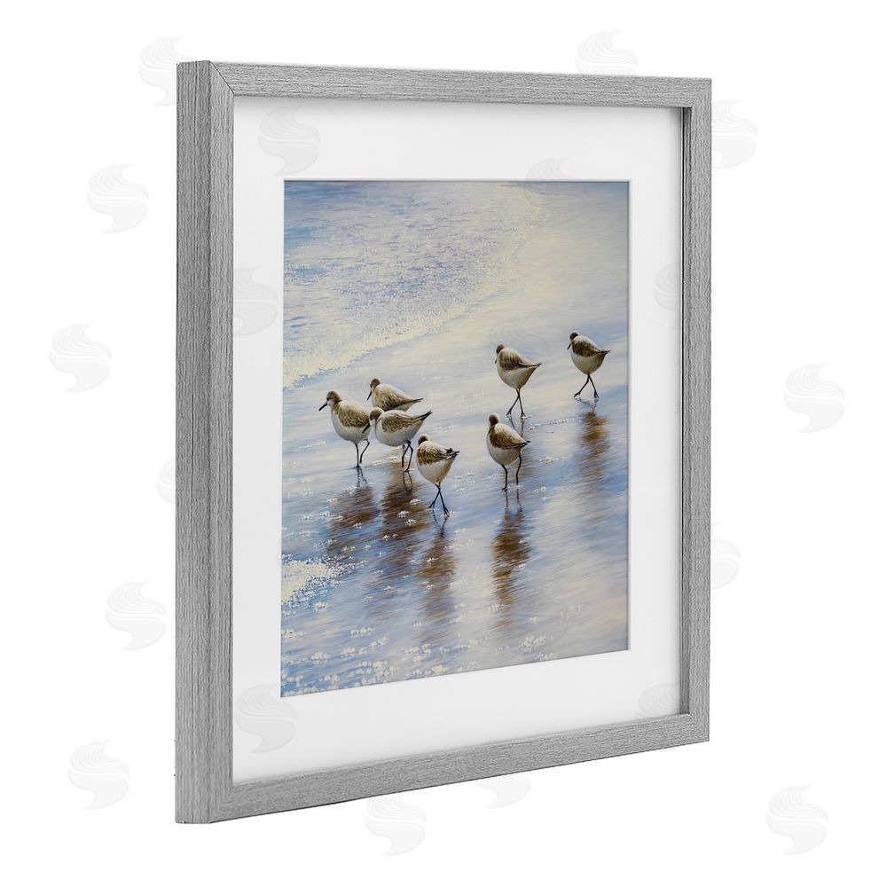 Sundance Graphics Sand Dancers on Shore Gray Framed Print Under Glass Wall Art