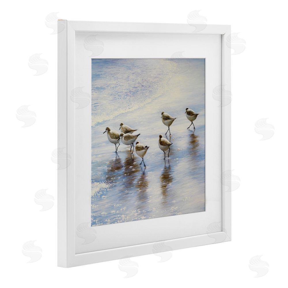 Sundance Graphics Sand Dancers on Shore White Framed Print Under Glass Wall Art