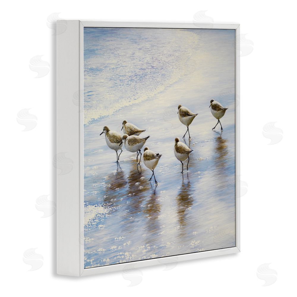 Sundance Graphics Sand Dancers on Shore White Framed Giclee Wall Art Print