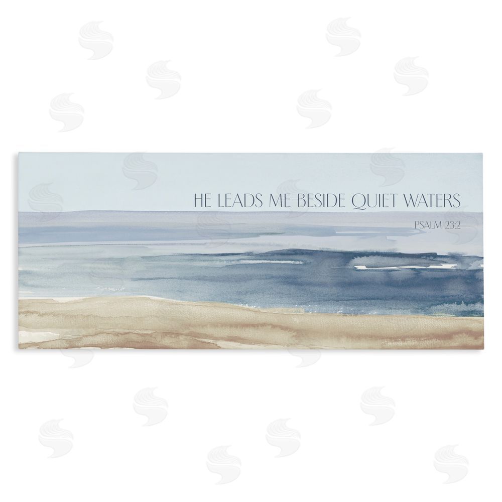 Sundance Graphics He Leads Me Quiet Waters Canvas Wall Art Print