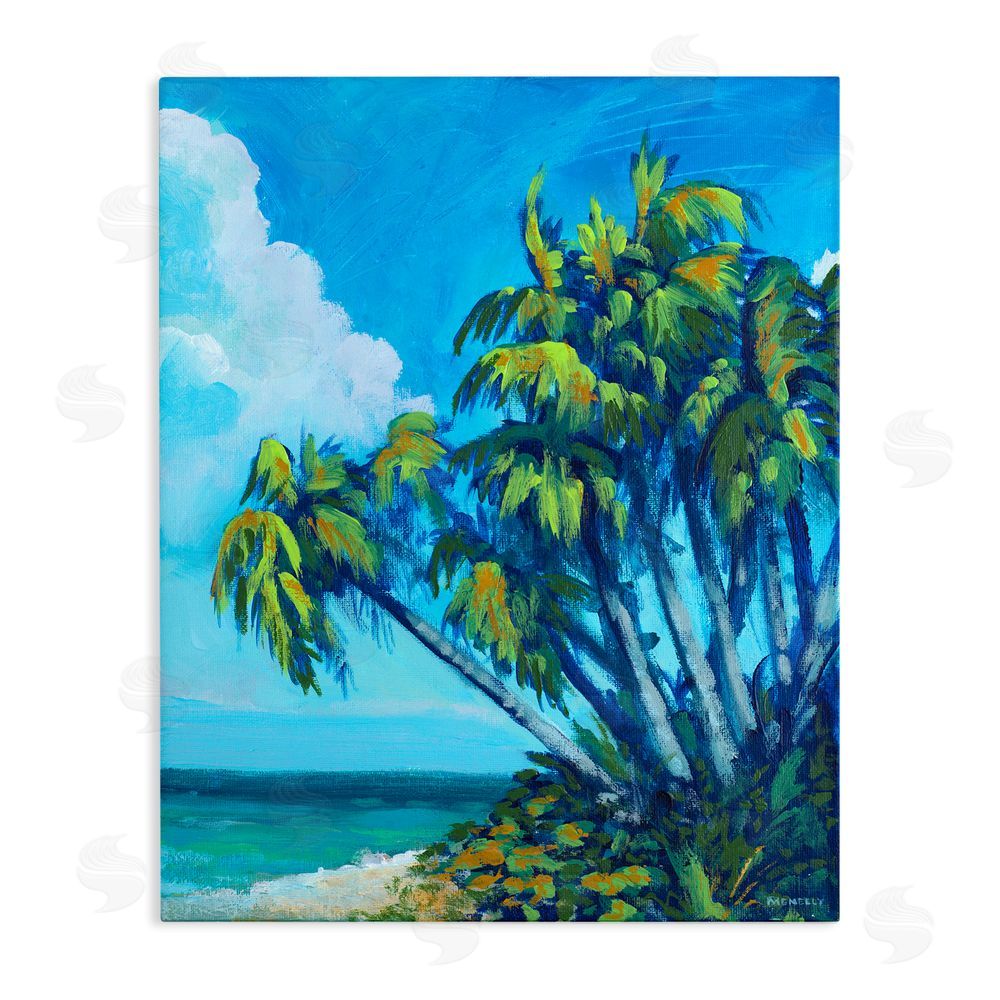 Sundance Graphics Cerulean Sky & Palms Canvas Wall Art Print
