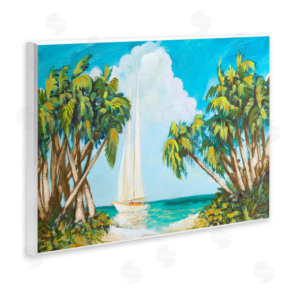 Sundance Graphics Sailboat Among Palms Wall Plaque Printed Art