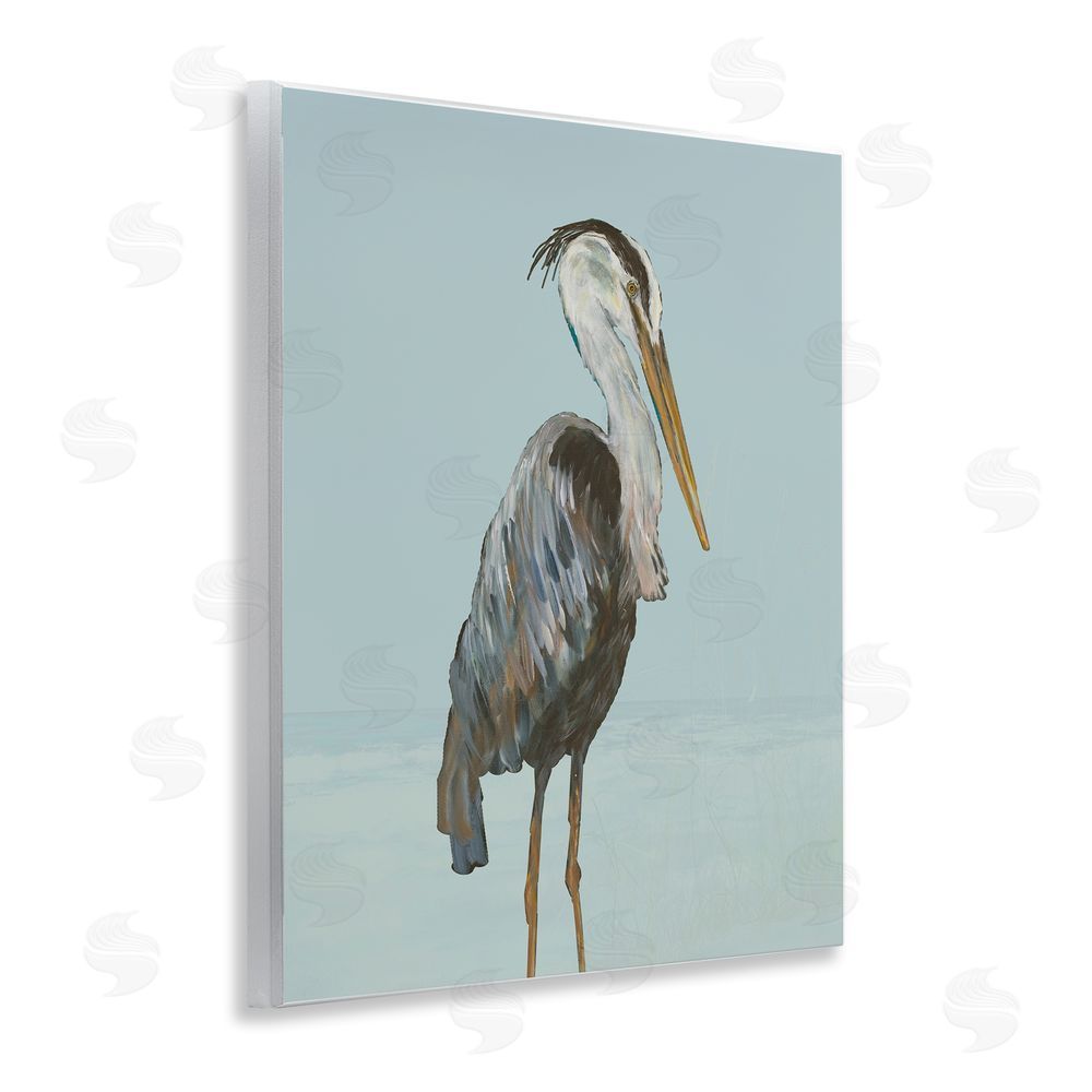 Sundance Graphics Coastal Pelican Muted Blue Wall Plaque Printed Art