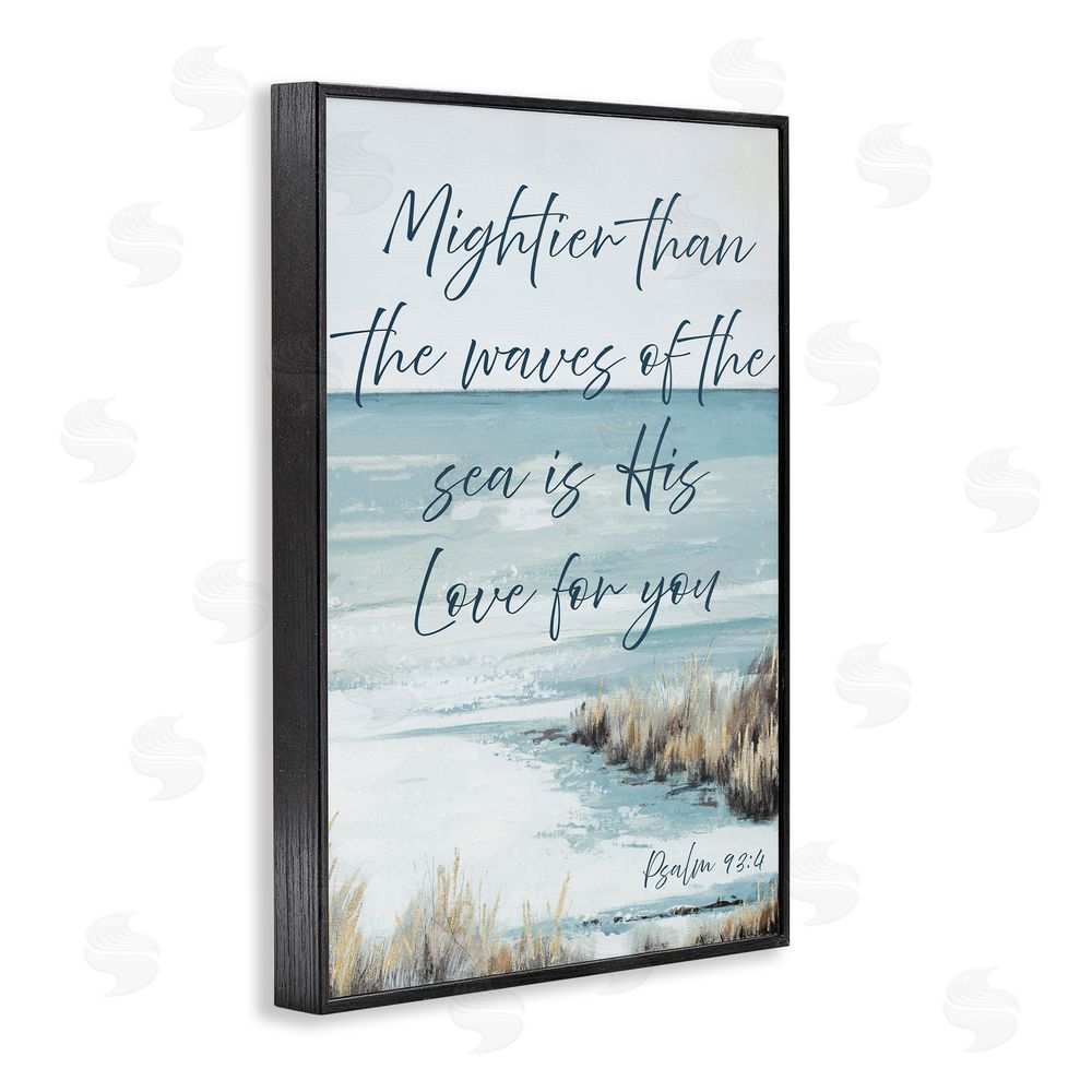 Sundance Graphics Mightier Than The Waves Black Framed Giclee Wall Art Print