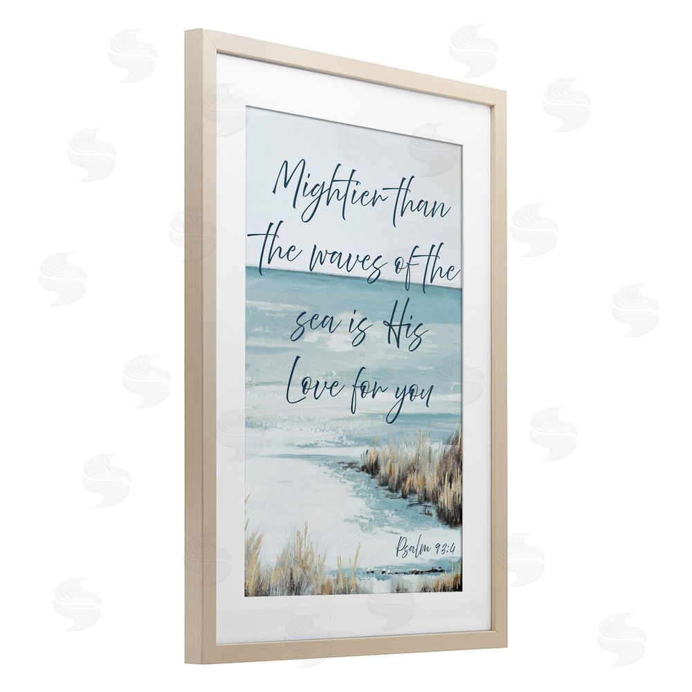 Sundance Graphics Mightier Than The Waves Birch Framed Print Under Glass Wall Art