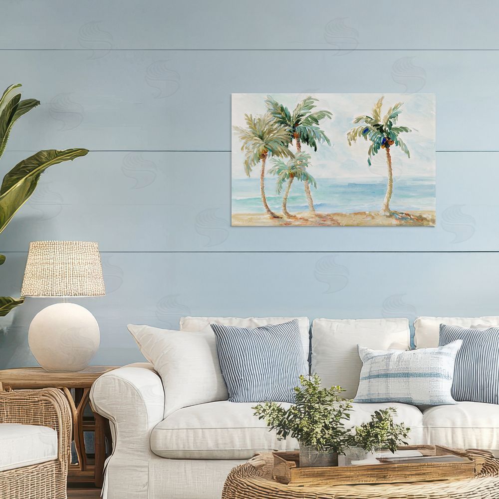 Sundance Graphics Palm Trees in Paradise Canvas Wall Art Print in Room