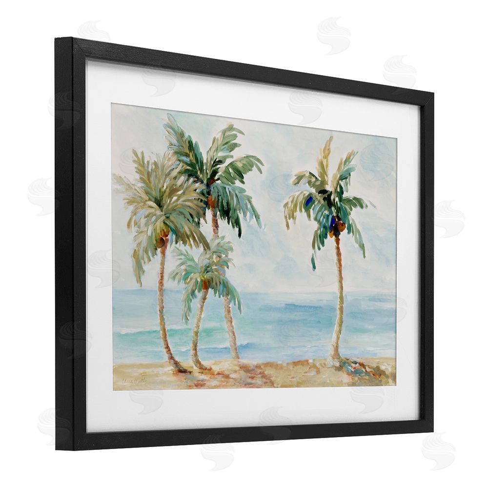 Sundance Graphics Palm Trees in Paradise Black Framed Print Under Glass Wall Art