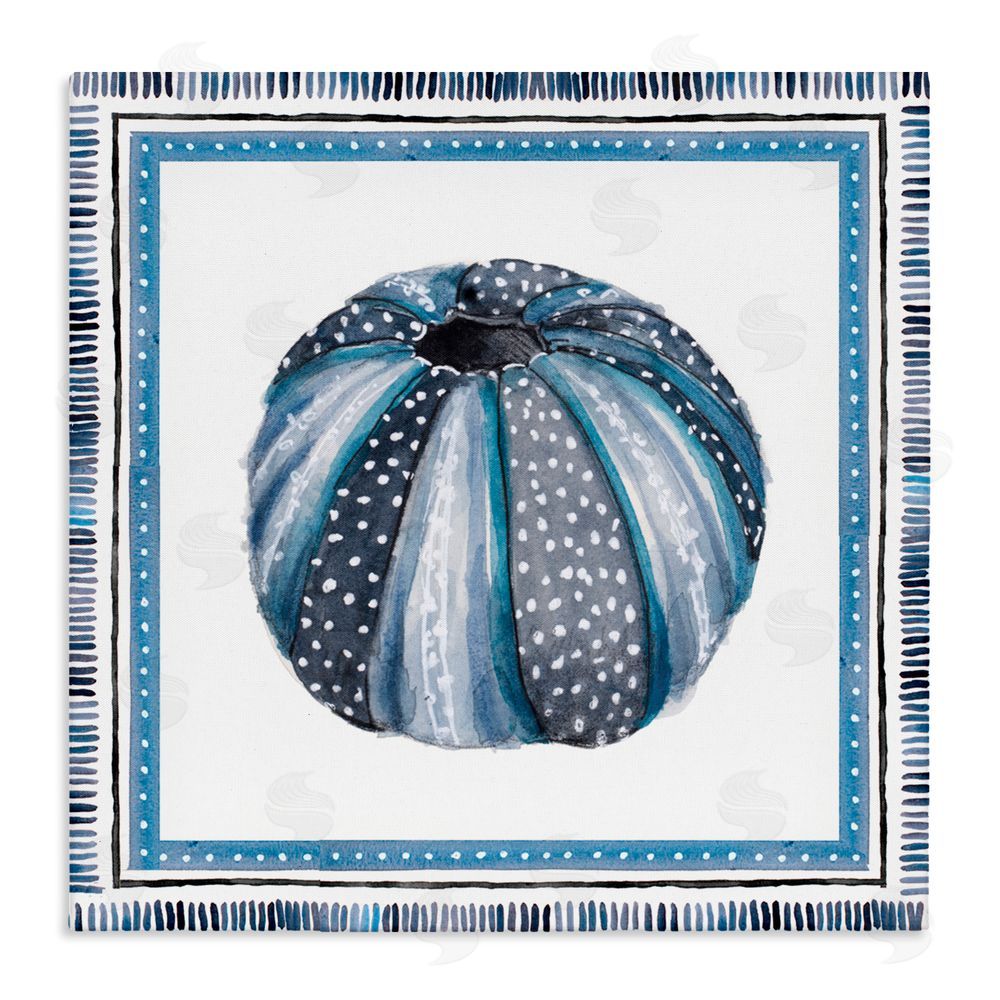 Lanie Loreth Blue Dotted Pumpkin Canvas Wall Art Print