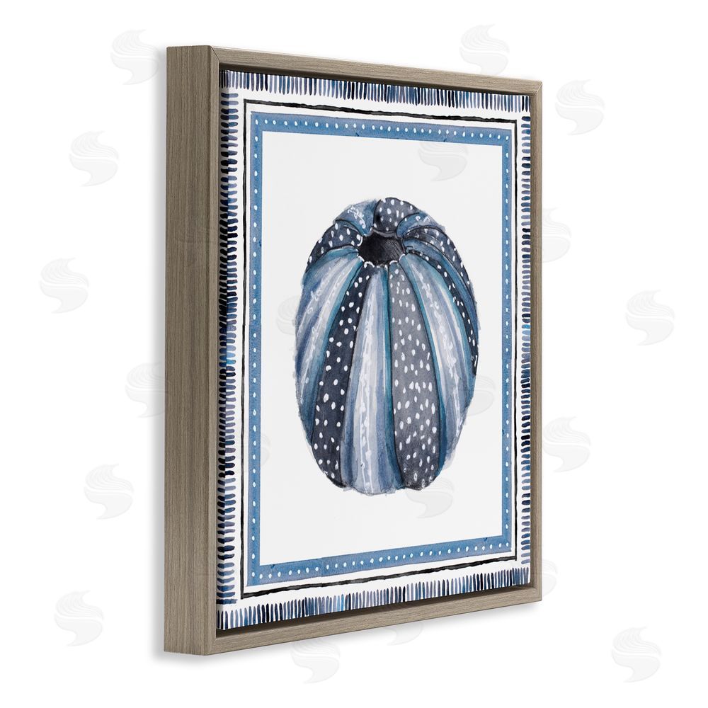 Lanie Loreth Blue Dotted Pumpkin Brown Floating Frame Canvas Wall Art Print