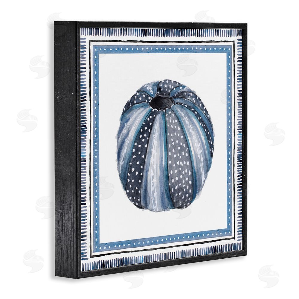 Lanie Loreth Blue Dotted Pumpkin Black Framed Giclee Wall Art Print