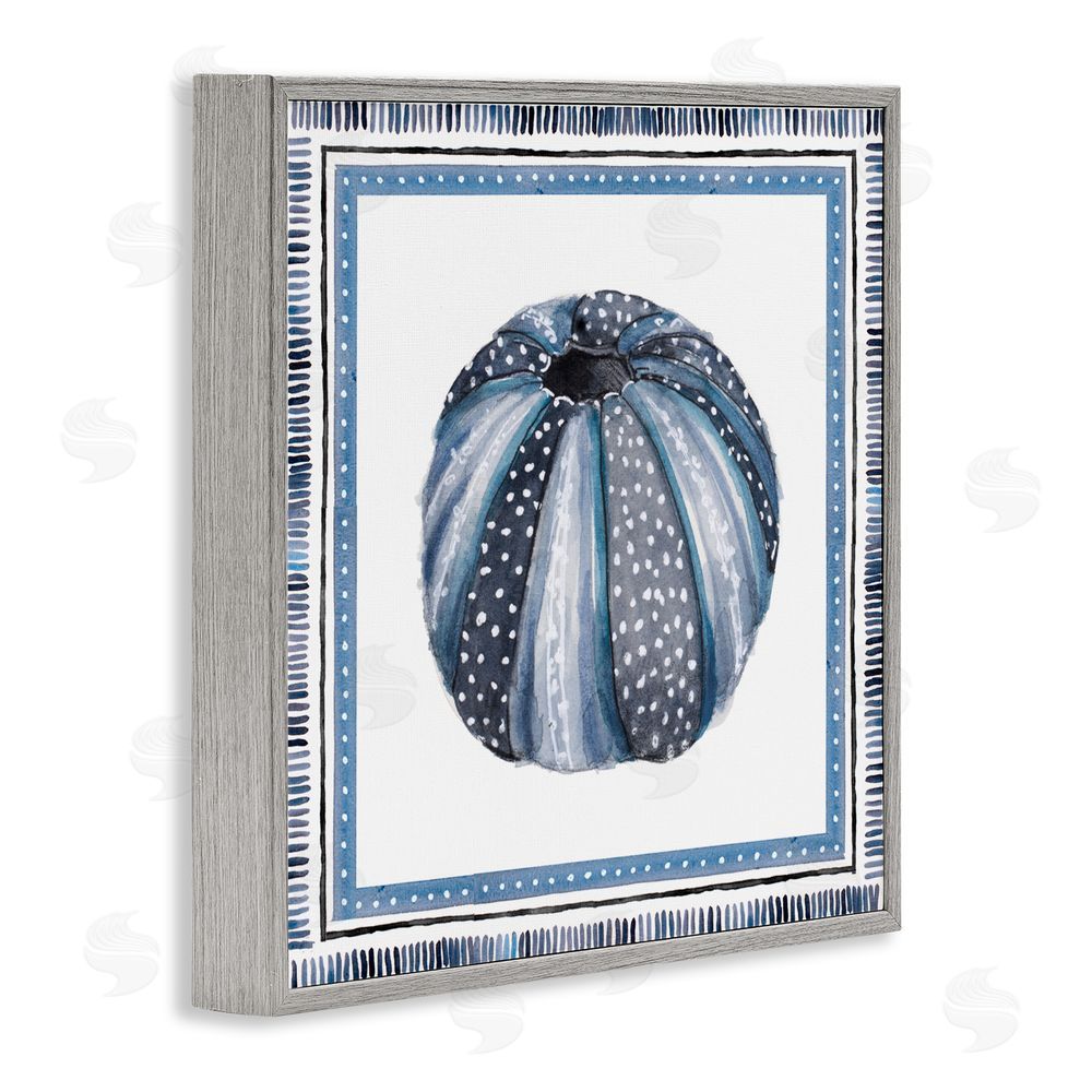 Lanie Loreth Blue Dotted Pumpkin Gray Framed Giclee Wall Art Print
