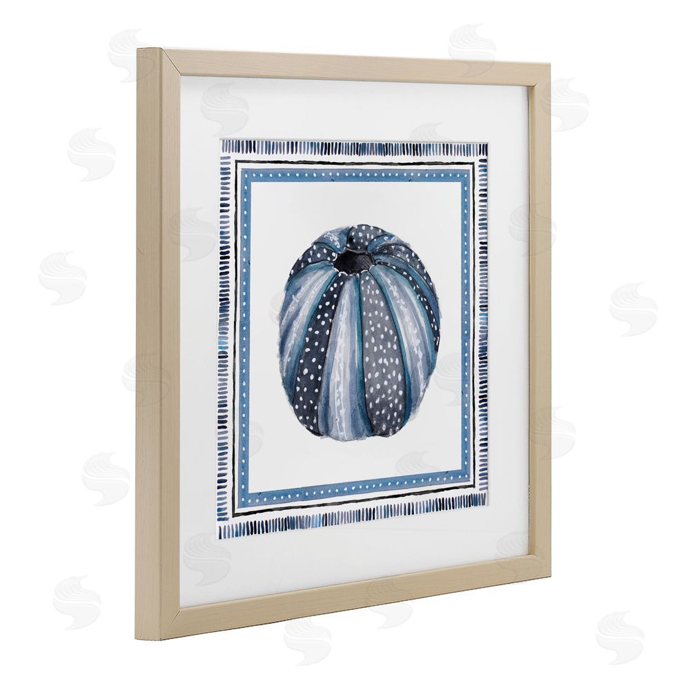 Lanie Loreth Blue Dotted Pumpkin Birch Framed Print Under Glass with White Mat Wall Art