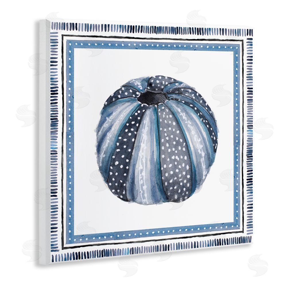 Lanie Loreth Blue Dotted Pumpkin Wall Plaque Art Print