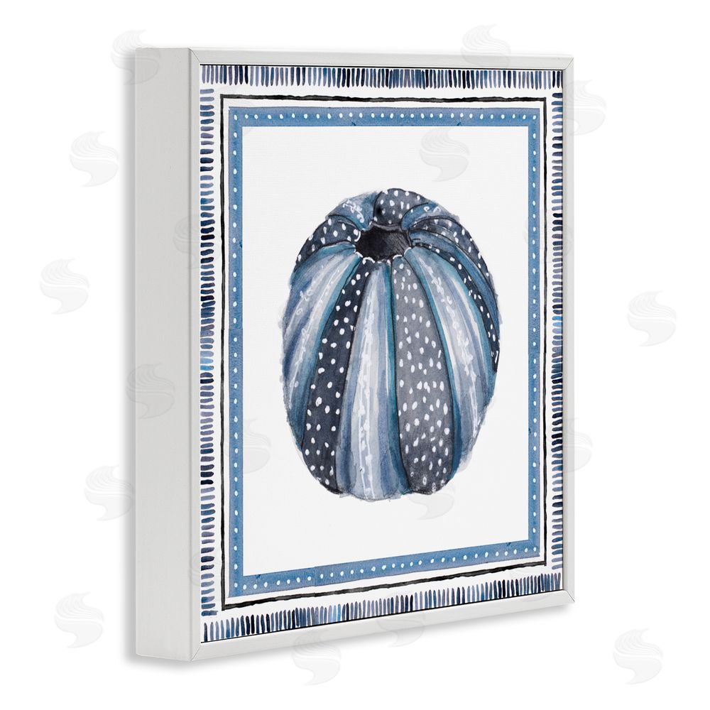Lanie Loreth Blue Dotted Pumpkin White Framed Giclee Wall Art Print