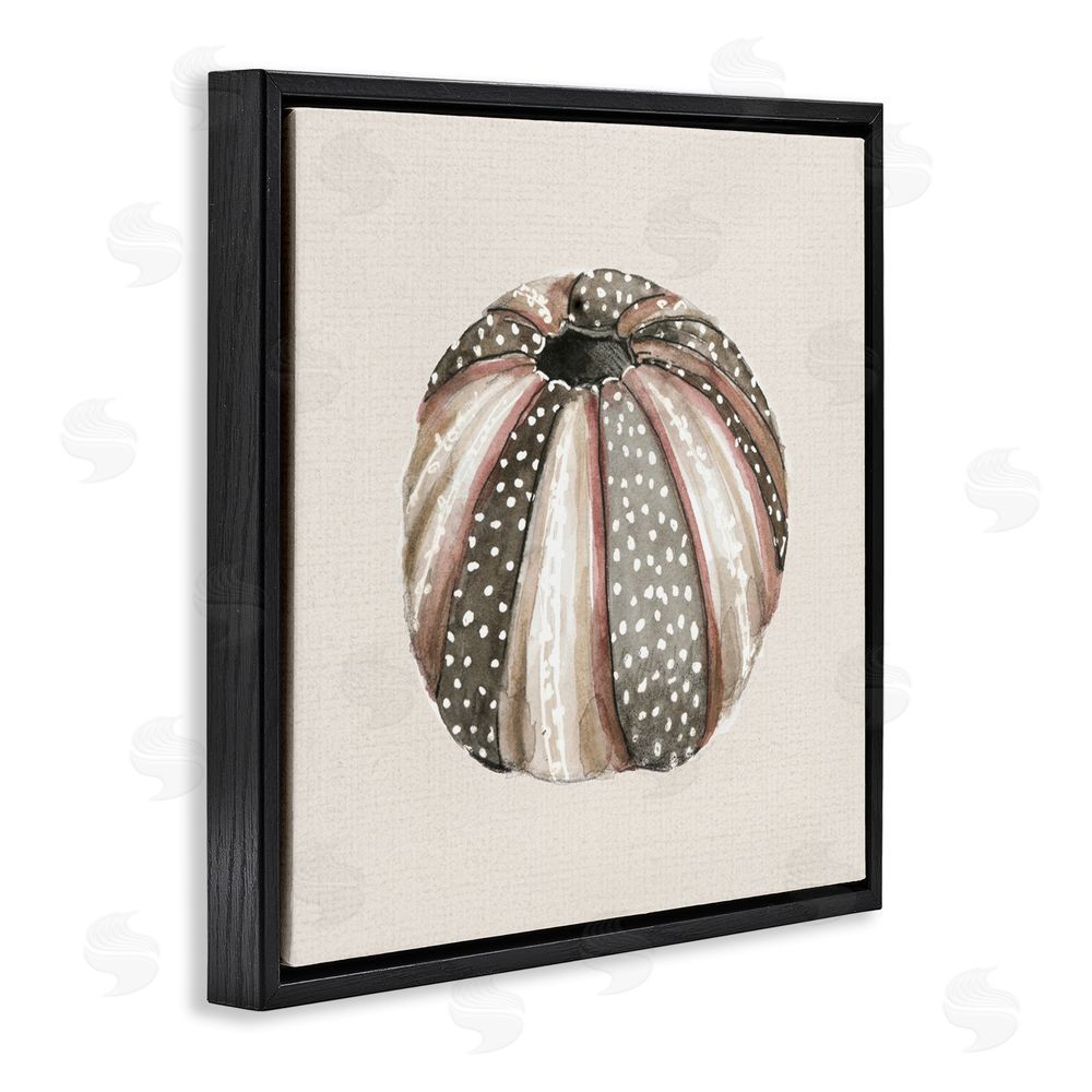 Lanie Loreth Dotted Neutral Pumpkin Black Floating Frame Canvas Wall Art Print