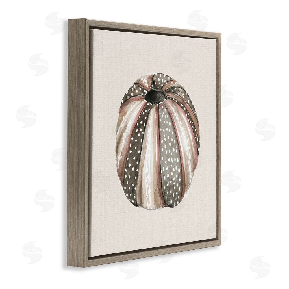 Lanie Loreth Dotted Neutral Pumpkin Brown Floating Frame Canvas Wall Art Print
