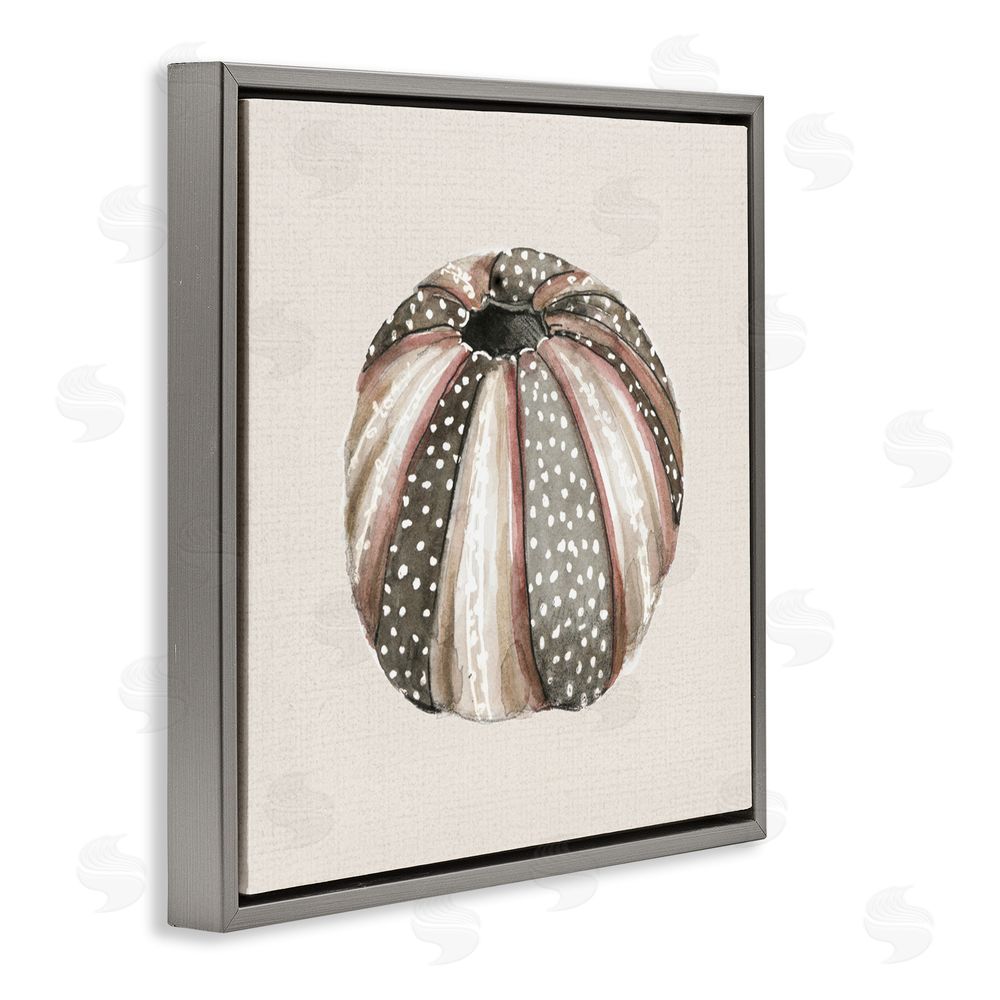 Lanie Loreth Dotted Neutral Pumpkin Gray Floating Frame Canvas Wall Art Print
