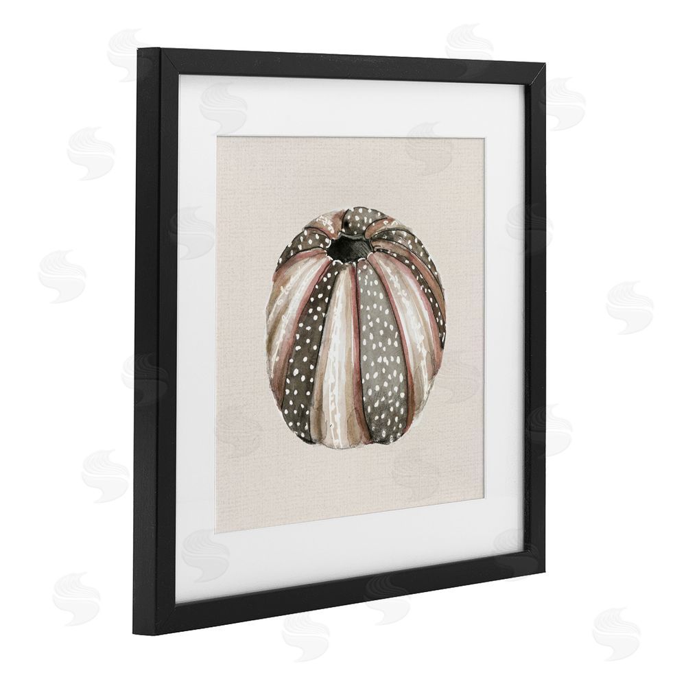 Lanie Loreth Dotted Neutral Pumpkin Black Framed Print Under Glass with White Mat Wall Art