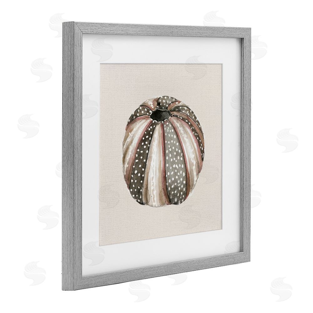 Lanie Loreth Dotted Neutral Pumpkin Gray Framed Print Under Glass with White Mat Wall Art