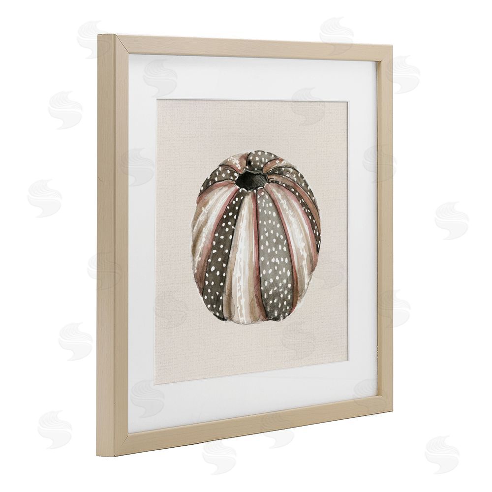 Lanie Loreth Dotted Neutral Pumpkin Birch Framed Print Under Glass with White Mat Wall Art