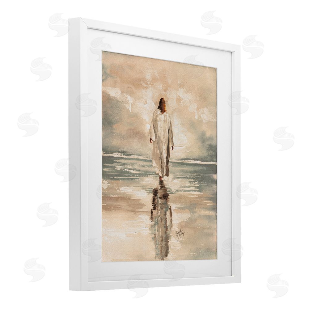 Sundance Graphics Jesus Calms The Sea White Framed Print Under Glass Wall Art