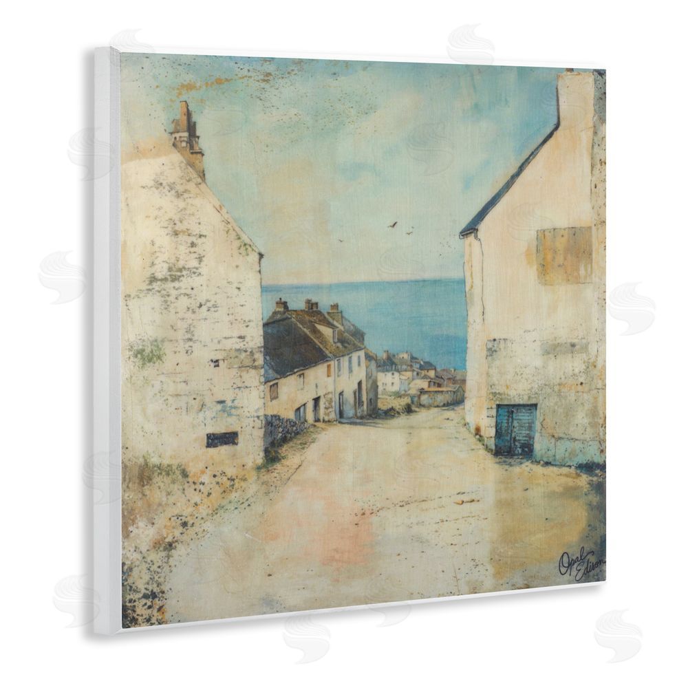 Opal Edison Coastal Town Walk Wall Plaque Art Print