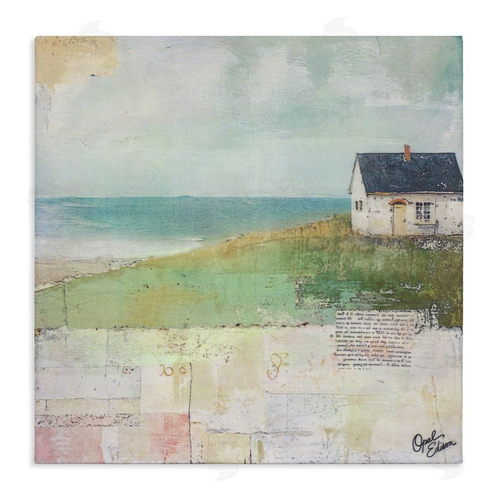 Opal Edison Quiet Place By The Coast Stretched Canvas Wall Art Print