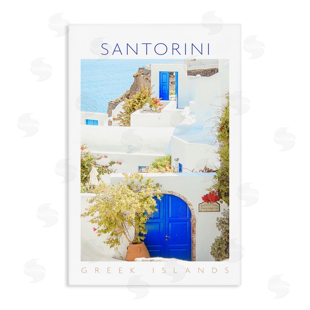 Sundance Graphics Santorini Greek Islands Canvas Wall Art Print