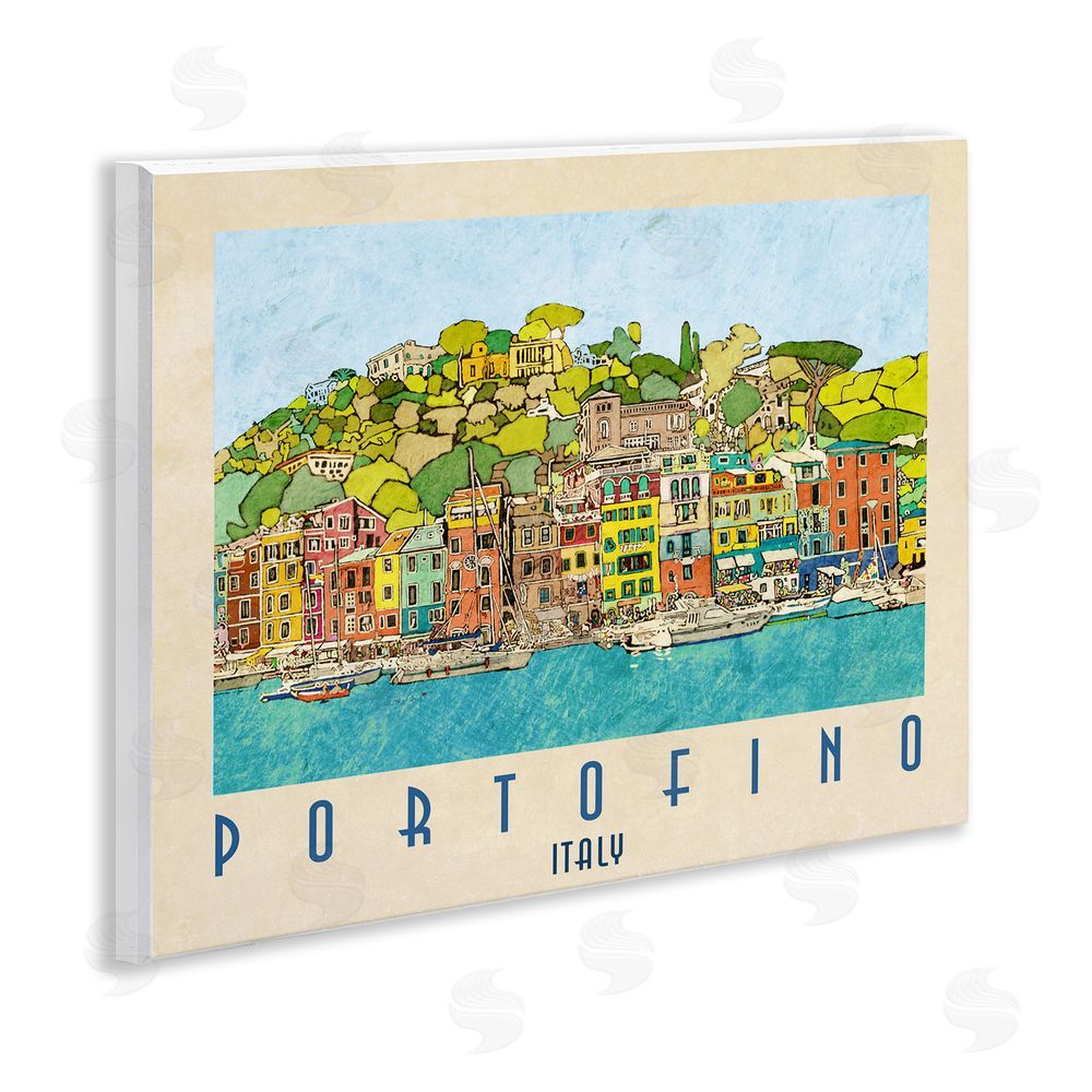 Sundance Graphics Portofino Architecture Poster Wall Plaque Printed Art