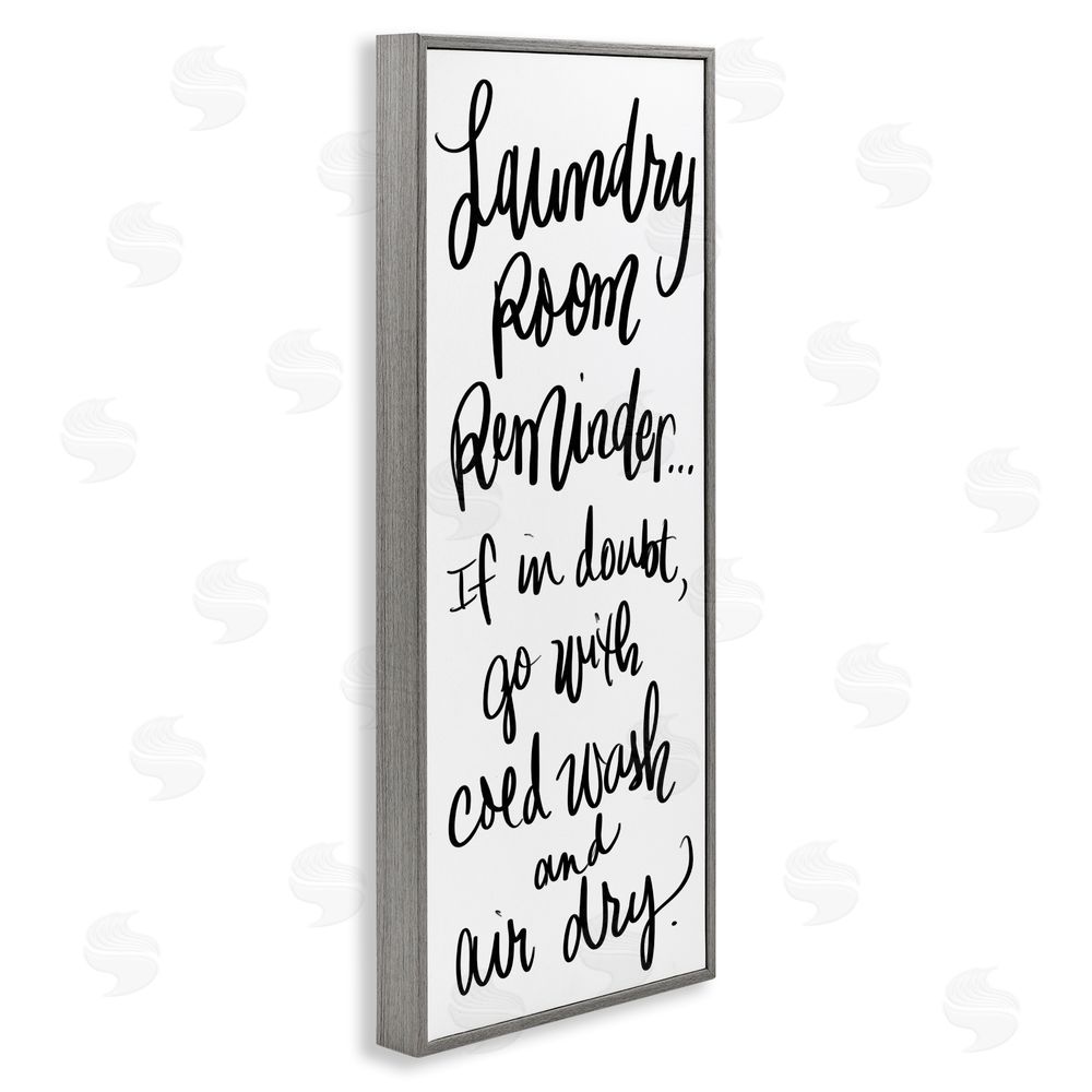 Sundance Graphics If In Doubt Laundry Tip Gray Framed Giclee Wall Art Print