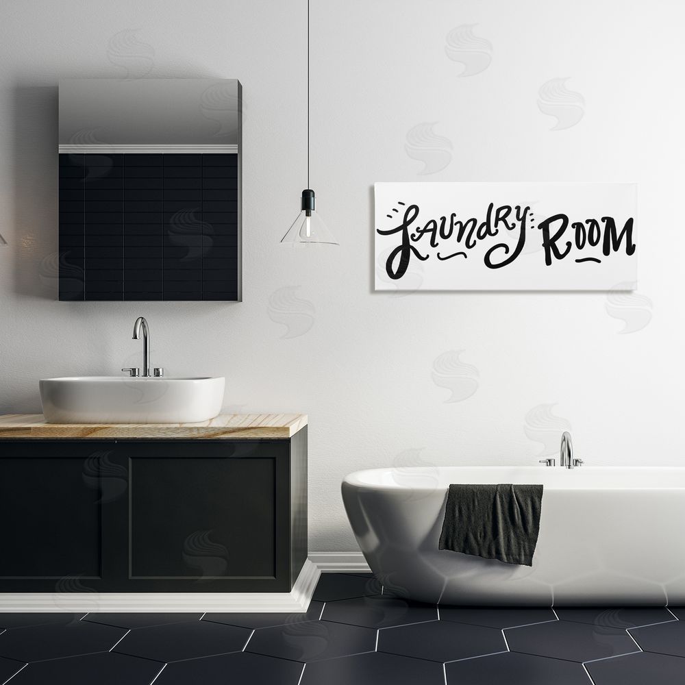 Sundance Graphics Laundry Room Fun Typography Canvas Wall Art Print in Room