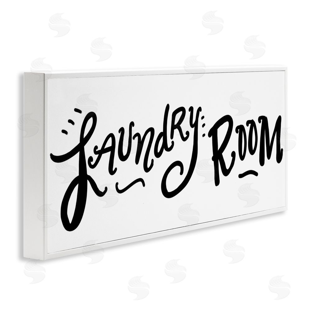 Sundance Graphics Laundry Room Fun Typography White Framed Giclee Wall Art Print