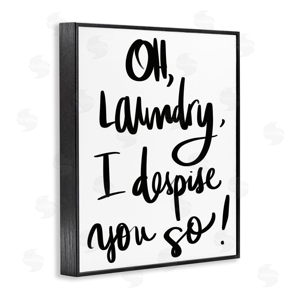 Sundance Graphics Laundry I Despise You Black Framed Giclee Wall Art Print