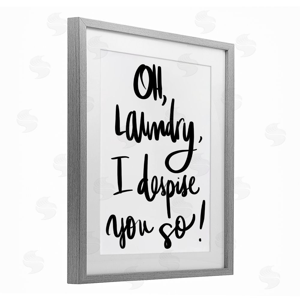 Sundance Graphics Laundry I Despise You Gray Framed Print Under Glass Wall Art