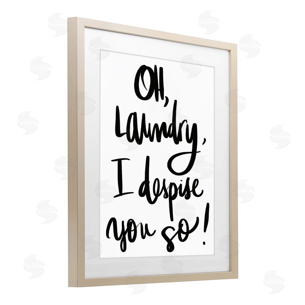Sundance Graphics Laundry I Despise You Birch Framed Print Under Glass Wall Art