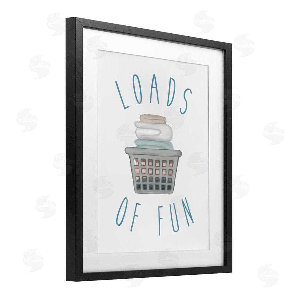 Sundance Graphics Loads Of Fun Laundry Basket Black Framed Print Under Glass Wall Art