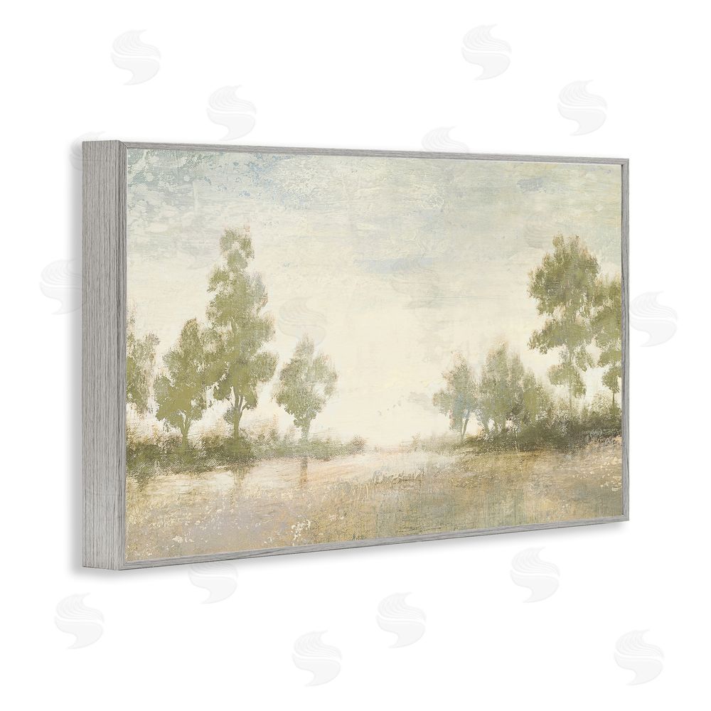 Sundance Graphics Forest Light Distant Valley Gray Framed Giclee Wall Art Print