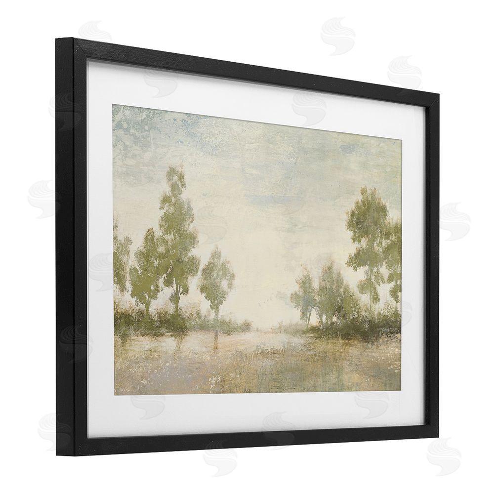 Sundance Graphics Forest Light Distant Valley Black Framed Print Under Glass Wall Art