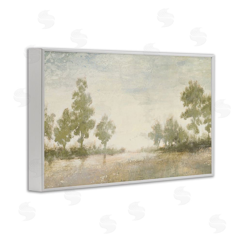 Sundance Graphics Forest Light Distant Valley White Framed Giclee Wall Art Print